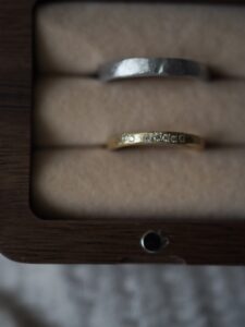オリジナルマット加工の結婚指輪